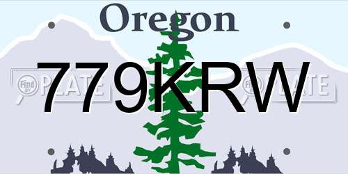 779KRW Oregon License Plate