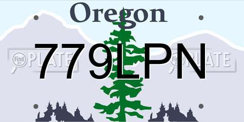779LPN Oregon License Plate
