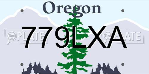 779LXA Oregon License Plate