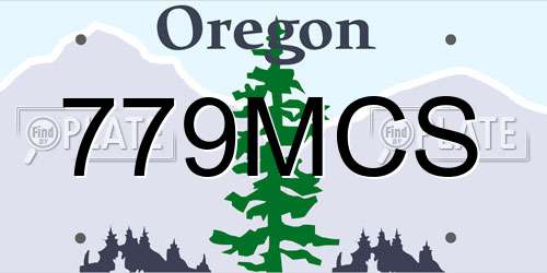 779MCS Oregon License Plate