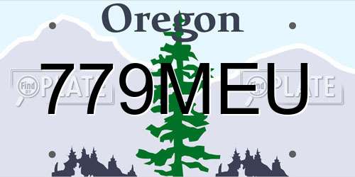 779MEU Oregon License Plate