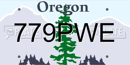 779PWE Oregon License Plate