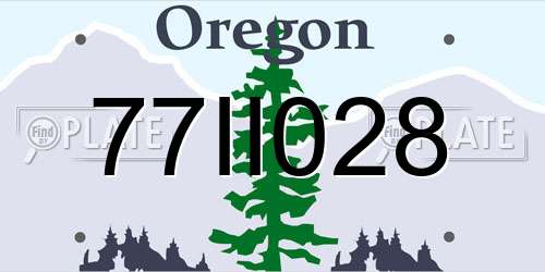 77II028 Oregon License Plate