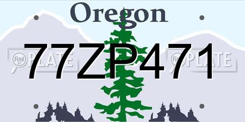 77ZP471 Oregon License Plate