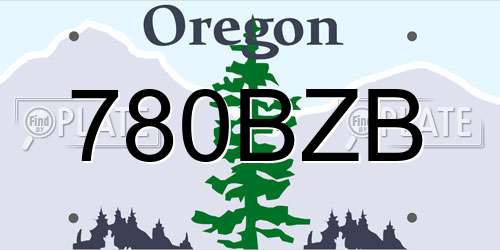 780BZB Oregon License Plate