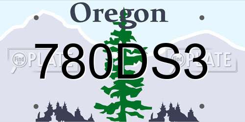 780DS3 Oregon License Plate