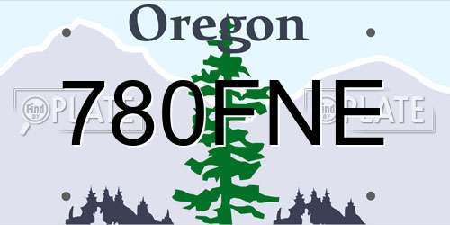 780FNE Oregon License Plate