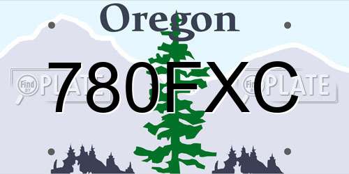 780FXC Oregon License Plate