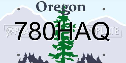 780HAQ Oregon License Plate