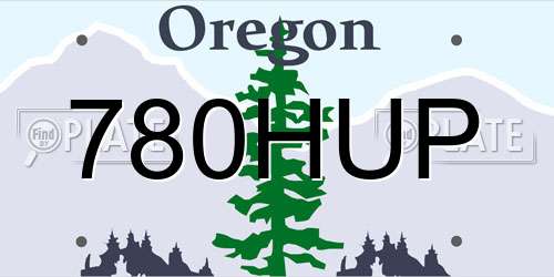 780HUP Oregon License Plate