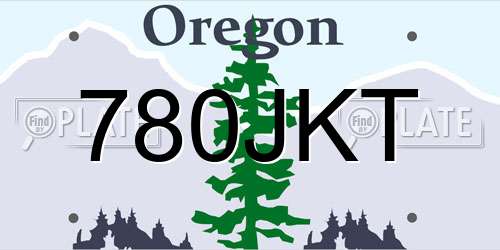 780JKT Oregon License Plate