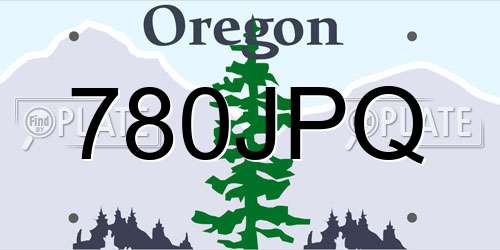 780JPQ Oregon License Plate