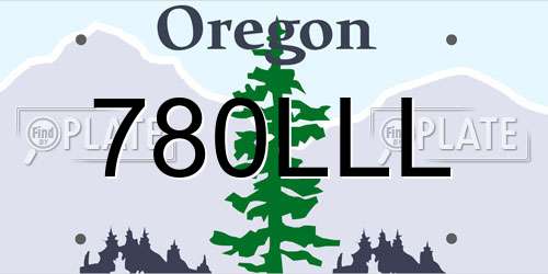 780LLL Oregon License Plate