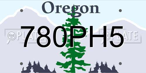 780PH5 Oregon License Plate