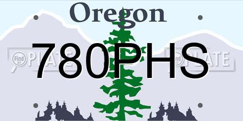 780PHS Oregon License Plate