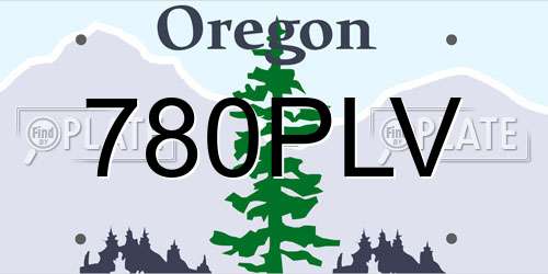 780PLV Oregon License Plate