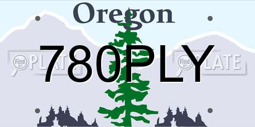 780PLY Oregon License Plate