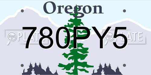 780PY5 Oregon License Plate