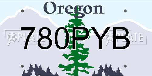 780PYB Oregon License Plate
