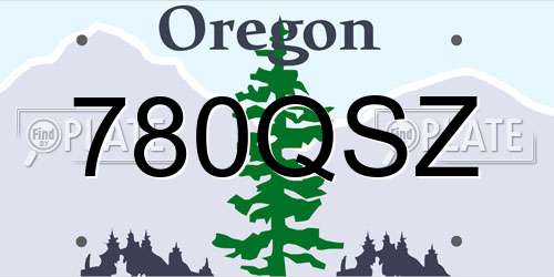 780QSZ Oregon License Plate