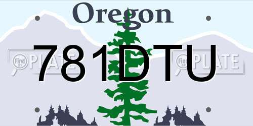 781DTU Oregon License Plate