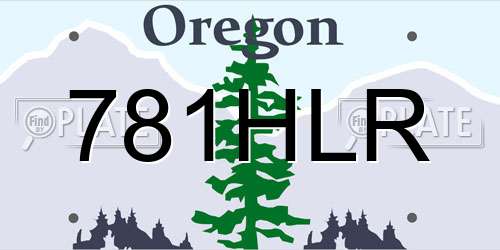 781HLR Oregon License Plate