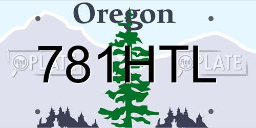781HTL Oregon License Plate