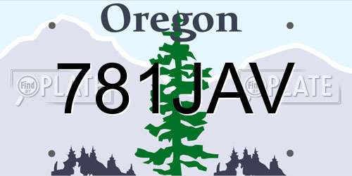 781JAV Oregon License Plate