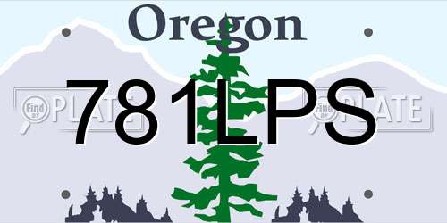 781LPS Oregon License Plate