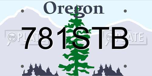 781STB Oregon License Plate