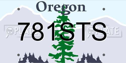 781STS Oregon License Plate