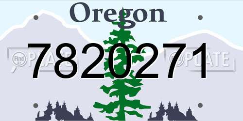 7820271 Oregon License Plate