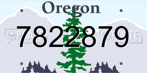 7822879 Oregon License Plate