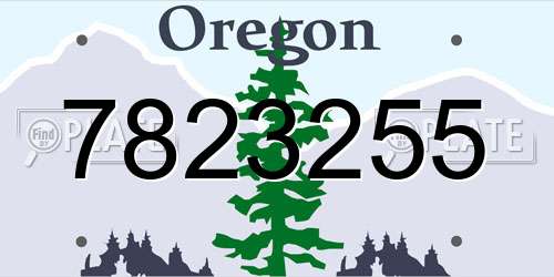 7823255 Oregon License Plate