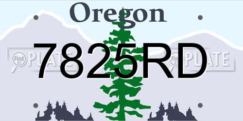 7825RD Oregon License Plate