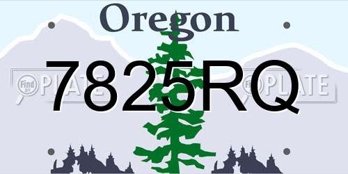 7825RQ Oregon License Plate