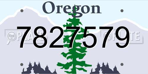 7827579 Oregon License Plate