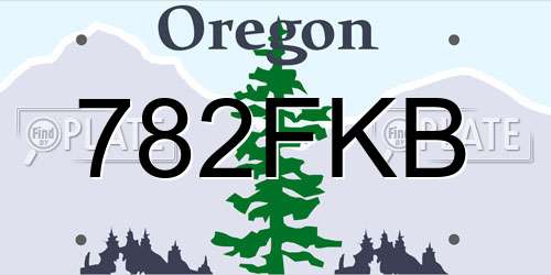 782FKB Oregon License Plate