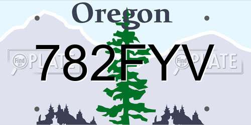 782FYV Oregon License Plate