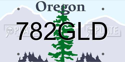 782GLD Oregon License Plate