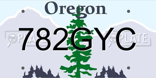 782GYC Oregon License Plate