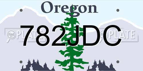 782JDC Oregon License Plate