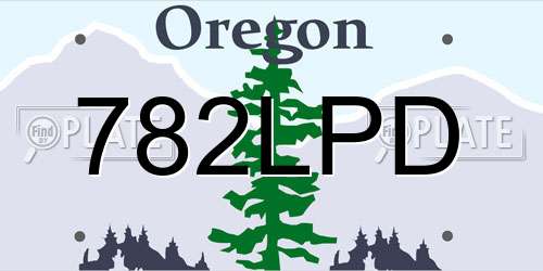 782LPD Oregon License Plate