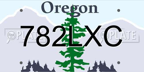 782LXC Oregon License Plate
