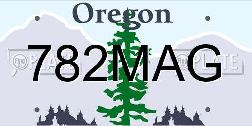 782MAG Oregon License Plate