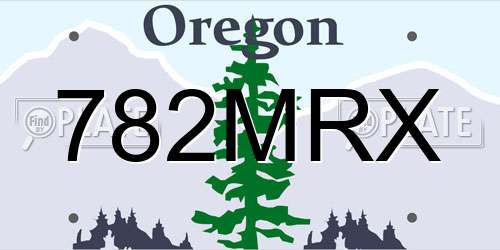 782MRX Oregon License Plate