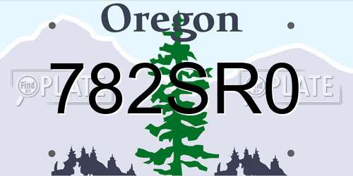 782SR0 Oregon License Plate