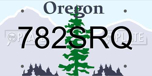 782SRQ Oregon License Plate