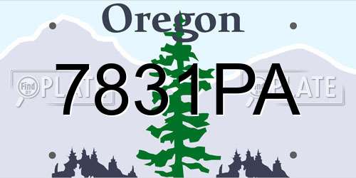 7831PA Oregon License Plate