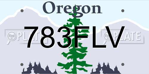 783FLV Oregon License Plate